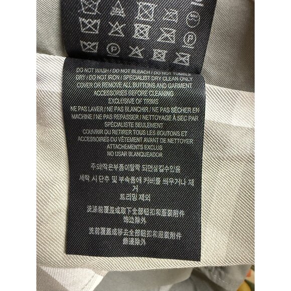 Burberry Beige Cotton Trench Coat With Button Closure & Belted Back - Picture 11 of 16